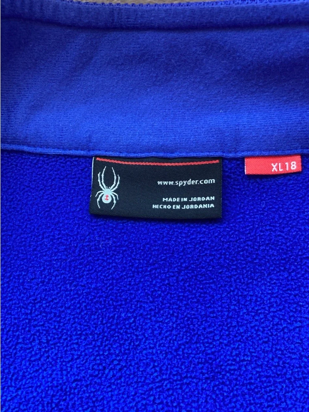 Spyder Girls XL 18 Full Zip Fleece Jacket Royal Blue Teal Ski Outdoor Active